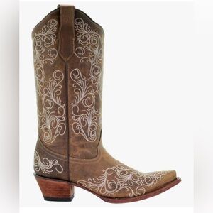 New Corral Boots L5418 Western Cowboy Tan Size 5.5 Women